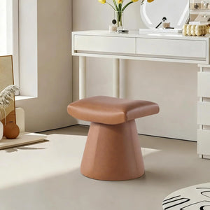Archer Leather Saddle Ottoman Get Set Style Furniture