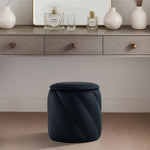 Load image into Gallery viewer, Black Faux Leather Storage Ottoman #100135