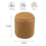 Load image into Gallery viewer, Brown Faux Leather Storage Ottoman #100152
