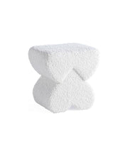 Lovers Upholstered Soft Padded Top Ottoman(White)#100327 Get Set Style Furniture