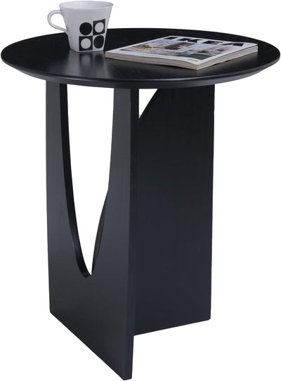 Black Round End Table #400010