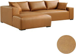 Load image into Gallery viewer, 113&quot; Wide Sectional Leather Sofa, Modern L-Shaped Sofa Couch with Chaise
