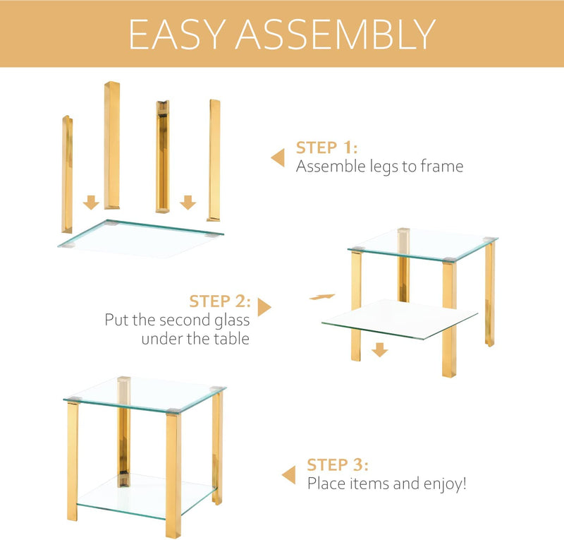 Glass End Table
