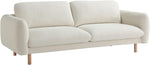 Load image into Gallery viewer, Off White 86&quot; Wide Mid Century Modern Upholstered Sofa with Comfort Cushions
