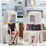 Load image into Gallery viewer, Shaped Boucle Ottoman
