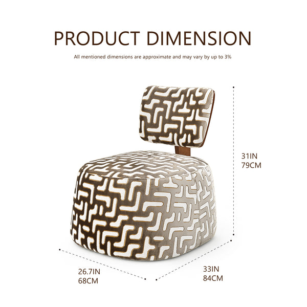 Kuba Burl Wood Accent Chair Get Set Style Furniture