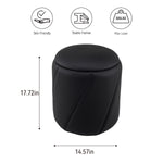 Load image into Gallery viewer, Black Faux Leather Storage Ottoman #100151
