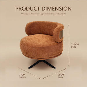 Marlowe Swivel Lounge Chair (Terracotta) Get Set Style Furniture