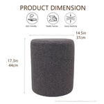 Load image into Gallery viewer, Linen Dark Gray Round Ottoman