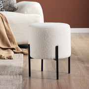 White Boucle Multifunctional Stool