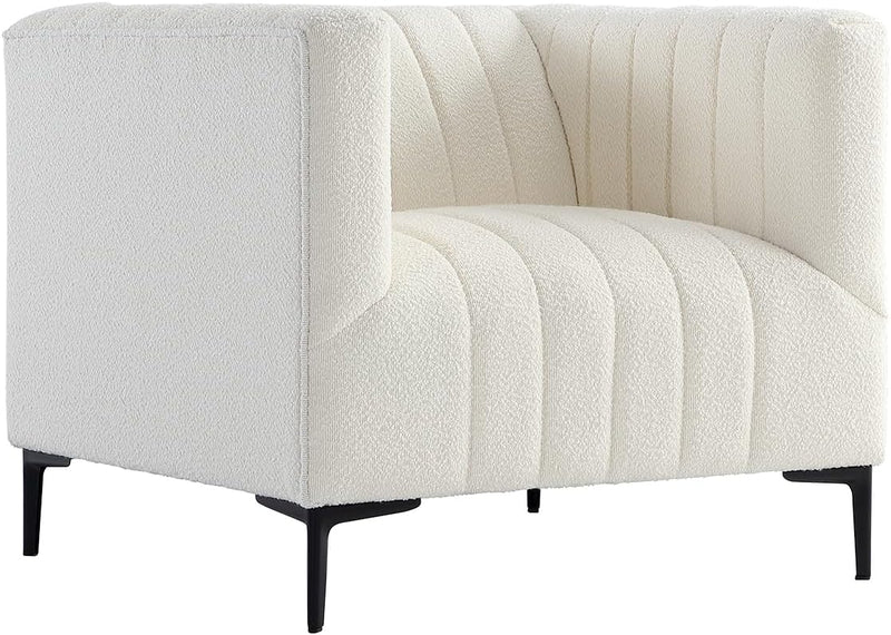 White Tufted Sofa - 1 Seat 