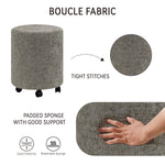 Load image into Gallery viewer, Dark Grey Round Ottoman With Pulley #100149
