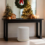 Load image into Gallery viewer, Cirque Round Plush Ottoman, Soft Upholstered Footrest &amp; Vanity Stool, Chic Minimal Accent Piece in Neutral Tones (Taupe Beige) #100162