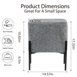 Load image into Gallery viewer, Dark Grey Cube-Shaped Chenille Stool #100058
