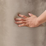 Load image into Gallery viewer, Beige Velvet Round Ottoman #100144
