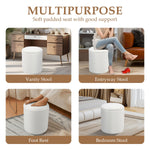 Load image into Gallery viewer, White Round Ottoman With Storage #100119
