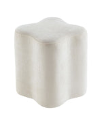 Load image into Gallery viewer, Modern Flowers Shaped Boucle Fabric Ottoman ( WHITE )
