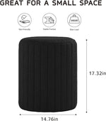 Load image into Gallery viewer, Black Round Ottoman Soft Pad #100073
