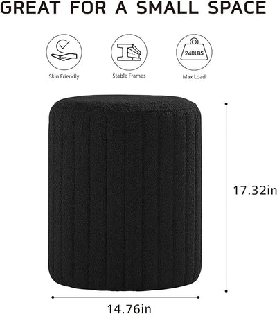Tulum Round Ottoman with Soft Pad