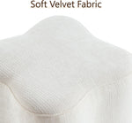 Load image into Gallery viewer, Modern Flowers Shaped Boucle Fabric Ottoman ( WHITE )

