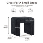 Load image into Gallery viewer, Moony Black with White Boucle U Shaped Ottoman