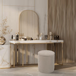 Load image into Gallery viewer, Taupe Round Ottoman With Storage #100118
