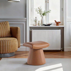 Archer Leather Saddle Ottoman Get Set Style Furniture