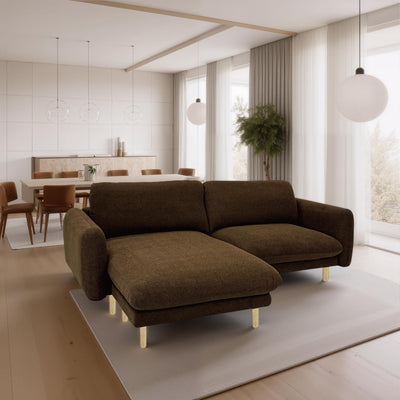 Chocolate Modern L Shape Sectional Sofa #100211