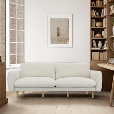 Off White Wood Modern Living Room Sofa #100215