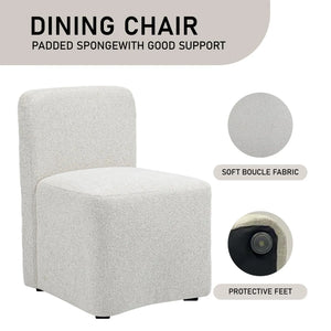 White Upholstered Dining Chairs*2 #130006 Get Set Style Furniture