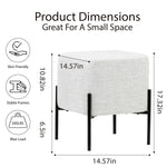 Load image into Gallery viewer, Light Grey Cube-Shaped Chenille Stool #100063
