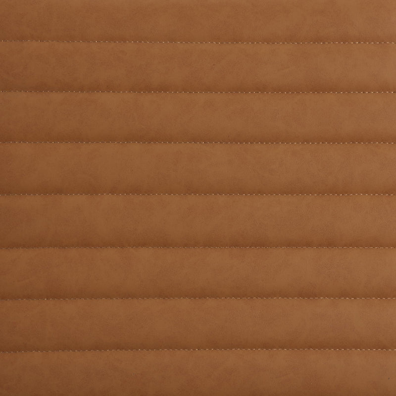 Brown U Shaped Leather Ottoman 