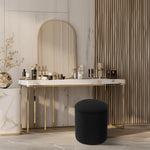 Load image into Gallery viewer, Black Round Ottoman With Storage #100117

