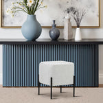 Load image into Gallery viewer, Light Grey Cube-Shaped Chenille Stool #100063
