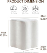 Load image into Gallery viewer, Modern Flowers Shaped Boucle Fabric Ottoman ( WHITE )
