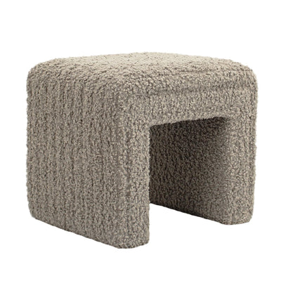 Taupe U Shaped Teddy Fleece Ottoman #100045