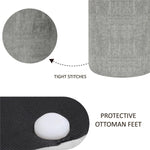 Load image into Gallery viewer, Dark Grey Velvet Round Ottoman #100143

