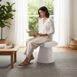 Load image into Gallery viewer, Pringle's Saddle-shaped Ottoman, Elegant Curved Accent Stool with Plush Upholstered Seat, Chic Footrest &amp; Stylish Statement Piece for Living Room, Bedroom, or Lounge Spaces (Soft Taupe)