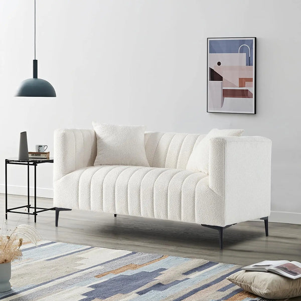 White Tufted Sofa 2 Seaters Get set style furniture