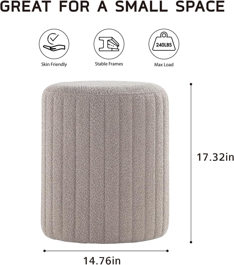 Tulum Round Ottoman with Soft Pad