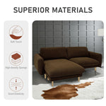 Load image into Gallery viewer, Chocolate Modern L Shape Sectional Sofa #100211
