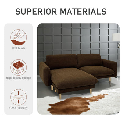 Chocolate Modern L Shape Sectional Sofa #100211