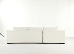 Load image into Gallery viewer, 113&quot; Wide Sectional sofa, Modern Boucle Fabric L-Shaped Sofa Couch Bed, 2 Pieces Modular Sectional Couch with Left Facing Chaise and 2 Pillows (White)

