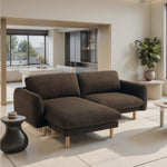 Load image into Gallery viewer, Chocolate Convertible Sectional Sofa, Modern L Shape Couches with Left/Right Chaise, 86&quot;Wide Mid-Century Sofa with Reversible Cushions
