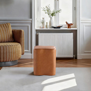 Flower Shaped Accent Stool: Plush petal-shaped ottoman. Adds a chic, cozy touch to your living room, bedroom(Brown) #100194 Get Set Style Furniture