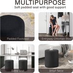 Load image into Gallery viewer, Paulo  Round Boucle Ottoman with Comfy Padded Seat
