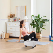 Luxora Rectangle Light Gray Linen Small Foot Stool