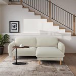 Load image into Gallery viewer, Off White Convertible Sectional Sofa, Modern L Shape Couches with Left/Right Chaise, 86&quot;Wide Mid-Century Sofa with Reversible Cushions
