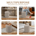Load image into Gallery viewer, Taupe Round Ottoman With Storage #100118
