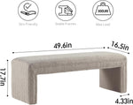 Load image into Gallery viewer, Khaki Boucle Ottoman Benches #900003
